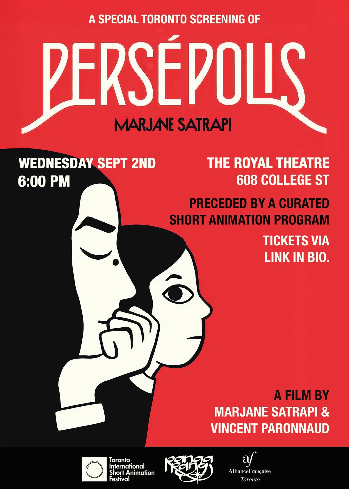 Marjane Satrapi's Persepolis + Short Animation Program